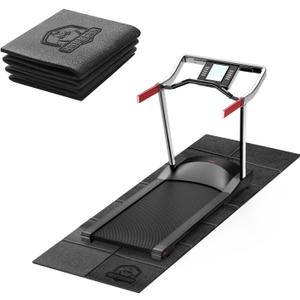 HAPBEAR Treadmill Mat  68"x24"x1/5" Thick Non-Slip Foldable Exercise Equipment Mat for Walking Pad, Weight Bench & Treadmill  Shock Absorbing Floor Protector for Home Gym, Carpet & Hardwood Floors