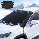 3 x Wigoo 2025 Upgrade All-Season Car Windshield Cover - 600D Heavy-Duty Magnetic Cover for Snow/Sun/Dust/Rain, Fits Sedans & Small to Mid-Size SUVs, Year-Round Car Shield Outdoor Accessories