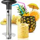 Pineapple Corer, [Upgraded, Reinforced, Thicker Blade] Newness Premium Pineapple Corer Remover (Black)