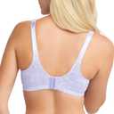 Bali Womens Double Support Wireless Bra, Lace with Stay-in-Place Straps, Full-Coverage Bra, Misty Lilac, 40B US