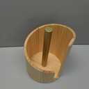 Paper Towel Holder Countertop with Wood Round Base and Iron Holder,Holds Mega Roll,Holder Stand for Kitchen Roll Organize,Wooden Paper Towel Holder for Kitchen Dining Table Home Decor