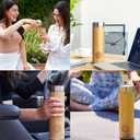 LeafLife Premium Bamboo Tea Bottle for Loose Tea - Tea Infuser Bottle - Tea Gifts - Insulated Water Bottle/Coffee Tumbler/Tea - Tea Gift Set, Tea Accessories - Tea Tumbler 12oz