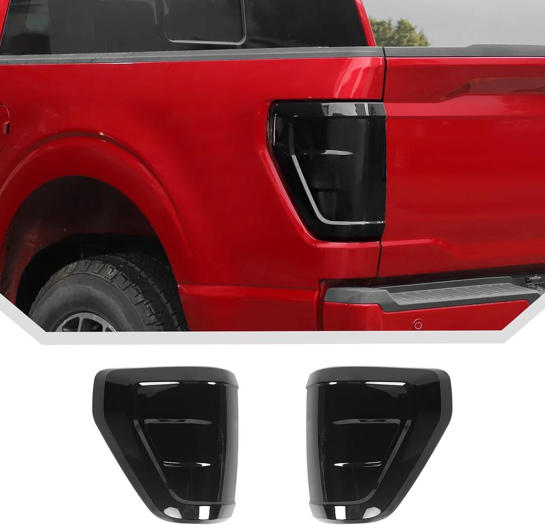 JeCar Smoked Tail Light Covers Trim Guards for 2021-2025 Ford F150