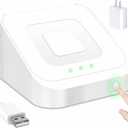 Square Dock for Square Reader 2nd Generation, Holder Stand for Square Card Reader 2nd Generation, Dock with Smart Anti-Sleep Button Portable Size Anti-Slip (Cable and Wall Charger Included, No Device