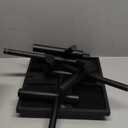 2-Tier Rotating Bracelet Display Stand, Wooden Jewelry Bracelet Display Holder-4 Removable Holders, Bracelet Organizer for Bangles, Necklaces, Bracelets, Rings, Earrings and Watch, Black