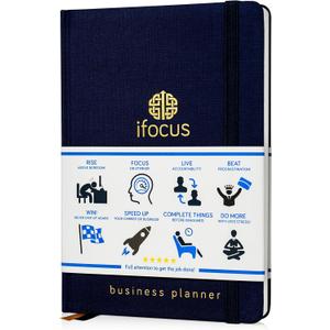 Business Planner Undated For Entrepreneurs! Focus Project Notebook For Productivity! Daily Weekly Self Organizer Planner / Win The Day! Beat Procrastination! Ifocus - A5 Work Planner