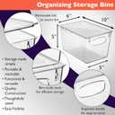 ClearSpace Plastic Pantry Organization and Storage Bins with Lids Perfect Kitchen Organization or Kitchen Storage Fridge Organizer, Refrigerator Organizer Bins, Cabinet Organizers