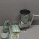 TOPAA Rotary Cheese Grater with Handle Vegetable Shredder with 5 Blades, Round Mando line Slicer and Food Chopper for Kitchen (Green)