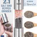 Epar 2 in 1 Salt and Pepper Grinder Combo  Manual Dual Salt and Pepper Grinder in One for Kitchen Use  Stainless Steel Himalayan Salt Grinder Refillable All-in-One