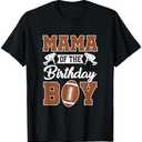 Mama Of The Birthday Boy Football Party Family Matching T-Shirt (M)