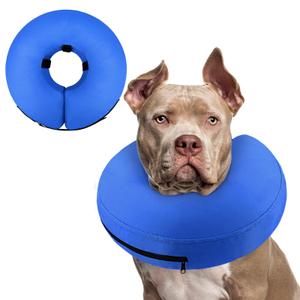 Supet Inflatable Dog Cone Collar Alternative After Surgery, Dog Neck Donut Collar Recovery E Collar for Neuter, Soft Pet Cone for  Dogs, Blue Size XXL