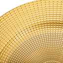 Hiceeden 12 Pack Gold Charger Plates for Dinner Plates, 13" Round Plastic Chain Shaped Charger Service Plates, Decorative Chargers Bulk for Table Setting, Wedding, Party, Event