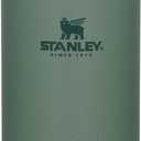 Stanley Adventure-to-Go Vacuum Bottle 25 oz | Wide Mouth with Leakproof Cup Lid | Keep Drinks Hot or Cold | Packable for Travel | Insulated Stainless Steel Thermos | BPA-Free | Hammertone Green (25 Ounces)