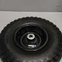 Taifa 1 PC 13 Inch Rubber Solid Flat Free Replacement Tires and Wheels 4.00-6 with 5/8'' Axle Bore Hole, Air Less Wheel for Wheelbarrow/Wagon/Hand Truck/Trolley/Garden Scooter etc.