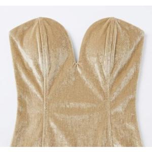 Women Strapless Velvet, Large