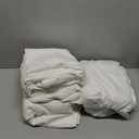 Warm Moment 100% Cotton 6-Piece King Size 108 x 102 Bedding Set - Fitted Sheet, Flat Sheet & 4 Pillowcases with 17" Deep Pocket,Soft Breathable Bed Sheets for Cozy Sleep, Off White