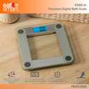 Eat Smart Digital Bathroom Scale with Extra Large Easy to Read Lighted Display, Weight Tracking, Includes Body Tape, Grey and Clear