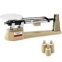 QWORK Triple Beam Mechanical Balance, 2610g/0.1g Lab Analytical Weight Set, Triple Beam Scale with Zero Adjustment Knob, No Need Battery (1 Pack)