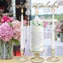 Unity Wedding Candle Holders - Taper Candle Holders for Pillar Candles, 3 Piece Metal White Unity Candlestick Holder Rustic Farmhouse Style Home Decor for Ceremony, Anniversary