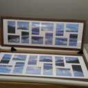 Hongkee 12x36 Picture Frame 2 Packs, Real Glass and Rustic Brown Wood Frame, Display Collage Pictures Twelve 4x6 With Mat or Pennant 12 x 36 Without Mat - Horizontal or Vertical Wall Mounting