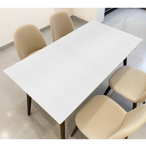 Warmstar Leather Table Cover 40 x78 Inch, 1.8MM Thick PVC Table Protector Waterproof, Desk Cover Protector Non-Slip Table Pad for Kitchen, Dresser, Gaming Desk,Dining Room Table，White