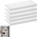 Wire Shelf Cover 30 X 12 Inch Wire Rack Cover Wood Shelf Covers for Pantry Shelving Closet Shelves Organization(White,5 Pack)