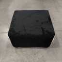 25.6" Corduroy Ottoman Foot Rest,Plush Memory Foam Couch Ottomans,Boneless Compressed Sofa in a Box for Living Room No Assembly Require,Black