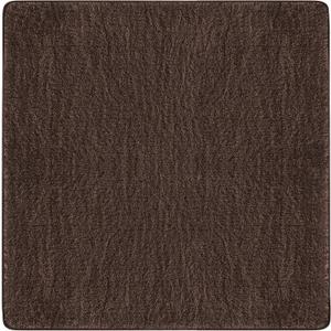 PURE ERA Carpet Stair Tread Landing Mat Area Rug Ultra Plush Shag Soft Non Slip Skid Resistant Tape Free Indoor Doormat Washable Reusable Dark Brown 30 x 30 Inch