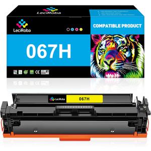 LeciRoba 067H High Capacity Yellow Toner Cartridge Replacement for Canon 067H 067 Yellow Toner for Canon imageCLASS LBP633Cdw LBP632Cdw MF653Cdw MF654Cdw MF656Cdw Laser Printer (1-Pack)