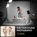 RALENO LED Video Panel Light, 2-Pack 18" 45W Photography Lights with 78'' Stand & Remote for Video Recording TikTok YouTube Streaming, CRI97+ Bi-Color 2500-6500K Studio Lighting