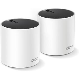 TP-Link Deco AX3000 WiFi 6 Mesh System - Covers up to 4500 Sq.Ft, Replaces Wireless Router and Extender, 3 Gigabit Ports per Unit, Supports Ethernet Backhaul (Deco X55, 2-Pack)