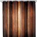 MESHELLY Brown Shower Curtain 72Wx78H Stripe Rustic Bronze Tan Ombre Rust Copper Striped Earth Tone Bathroom Curtain Western Vintage Men Simple Bath Curtain Bathroom Accessories Decor with 12 Hook