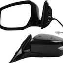 Dasbecan Left Driver Side Door Mirror Compatible with Nissan Altima 2013-2018 Heated with Turn Signal Indicator Power Glass Manual Folding Replaces 963743TH1A Black 6Pins