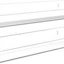 Clear Acrylic Floating Shelves Wall Mounted 15 Inch Invisible Kids Bookshelf Figurine Display Shelf Spice Rack for Office Bathroom Kitchen (2 Pack)