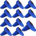 JaGely 11 Pairs Reusable Shoe Covers Non Slip Cloth Washable Thickened Bowling Shoe Covers for Indoors Men Women (Blue)