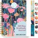 One Minute Gratitude Journal - One Line a Day - Daily Gratitude Sticker Journal for Happiness, Mindfulness, Positivity and Reflection - Hardcover Spiral Bound Yearly Diary for Personal Growth