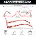 SODQW 2 Packs Makeup Reading Glasses for Women Round One Eye Rotating Magnifying Cosmetic Readers Make Up Eyeglasses (Black+pink)