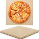 Unicook Pizza Stone 15 Inch, Premium Baking Stone for Oven Grill, Square Cordierite Bread Pizza Pan, Thermal Shock Resistant, Includes Scraper