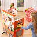 Melissa & Doug Wooden Pizza Food Truck Activity Center with Play Food, for Boys and Girls 3+, 24.9 x 17.25 x 7.0