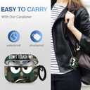 3 x for Airpods Pro Case, Don't Touch Me for Airpods Pro Cover with Keychain/Lanyard Soft Cute Shockproof Cover for Women Men Compatible with for Airpods Pro 2019 Charging Case (Green)