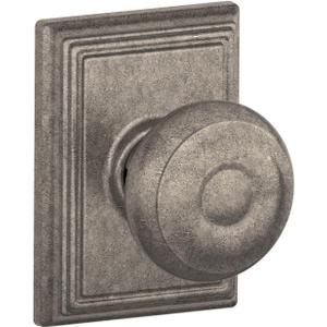 SCHLAGE F10GEO621ADD Addison Collection Georgian Passage Knob, Distressed Nickel