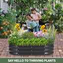 1MORE Galvanized Raised Garden Bed- Planter Garden Boxes Outdoor, Raised Beds for Gardening, 4x2x1ft Metal Garden Bed Kit for Vegetables Flower, Planter Raised Beds with Tools.Gray-2pack