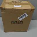 Cesun Small Bathroom Trash Can, 2.1 Gallons, Open-Top, Brown Metal, Stainless Steel, Modern, Ideal for Bathroom, Bedroom, Home Office,Toilet, Rv,Near Desk, Under Sink