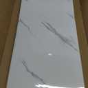 Haimin Wall Panels Peel and Stick 20 Pieces 23.6x11.8in (38.7 Sq. Ft. Coverage) Lightweight Backsplash Marble Look Tilenot Real Marble, Ideal for Kitchen Bathrooms Living Rooms Bedrooms (White-JSB)