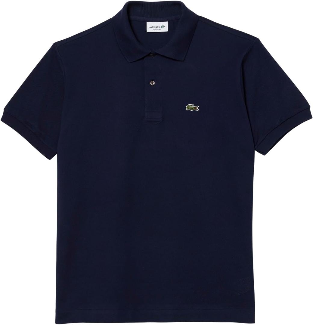 Lacoste Men's Original Cotton Pique Polo (X-Large, Navy Blue)