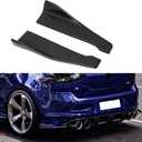 Universal Car Rear Bumper Lip Splitters Fins Spoiler Canards Diffuser Side Fin Scratch Black Mudguards Protector - Carbon Fiber,B