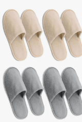 AQUEENLY House Slippers - Washable Spa Slippers Non Slip Indoor Guest Slippers for Shoeless Home, Women & Men