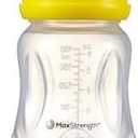 Max Strength Pro Breastmilk BottlesOnly 5  pcs Set with Leak Proof Lids, 6.oz 180ml Reusable Wide Neck Bottles Best for Breast Milk Collection & Storage Solution, BPA Free, Fits Spectra & Avent Models