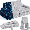 IFNOW Modular Kids Play Couch,Toddler Couch Kids Sofa,Child Sectional Sofa,Bedroom and Playroom Furniture for Toddlers,Convertible Foam and Floor Cushion for Boys and Girls,Glow in The Dark,Star