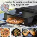 BakerStone Outdoor Pizza Oven, Propane Gas Pizza Oven for Grill 5-Sided Stone Baking Chamber, Portable Pizza Oven Box Kit with Wood Pizza Peel, Turning Peel, Dust Cover, Original Series, 14" pizza